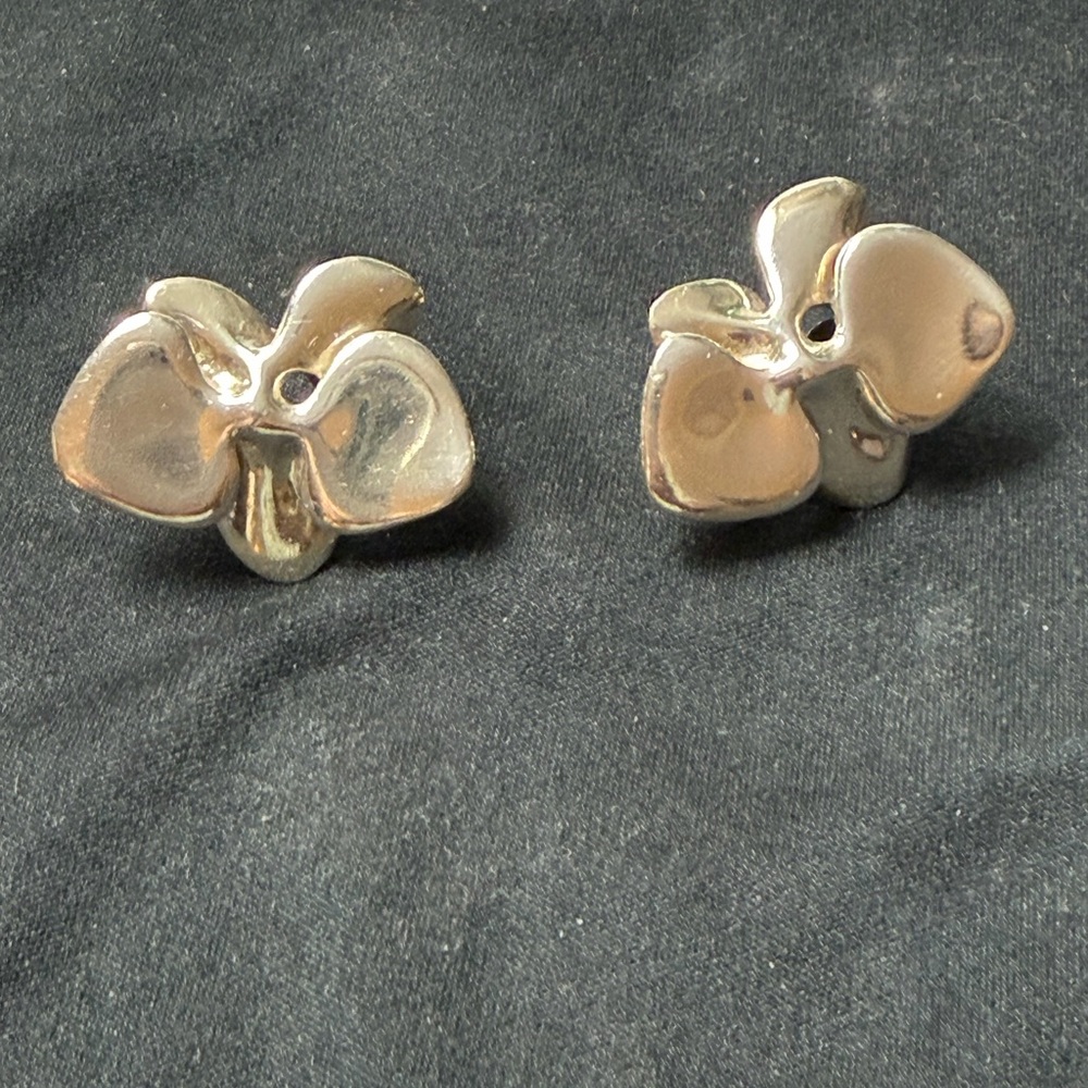 Angela Cummings ‘s earrings , Elegant Silver Flower. length 1”1/8 width 1”
